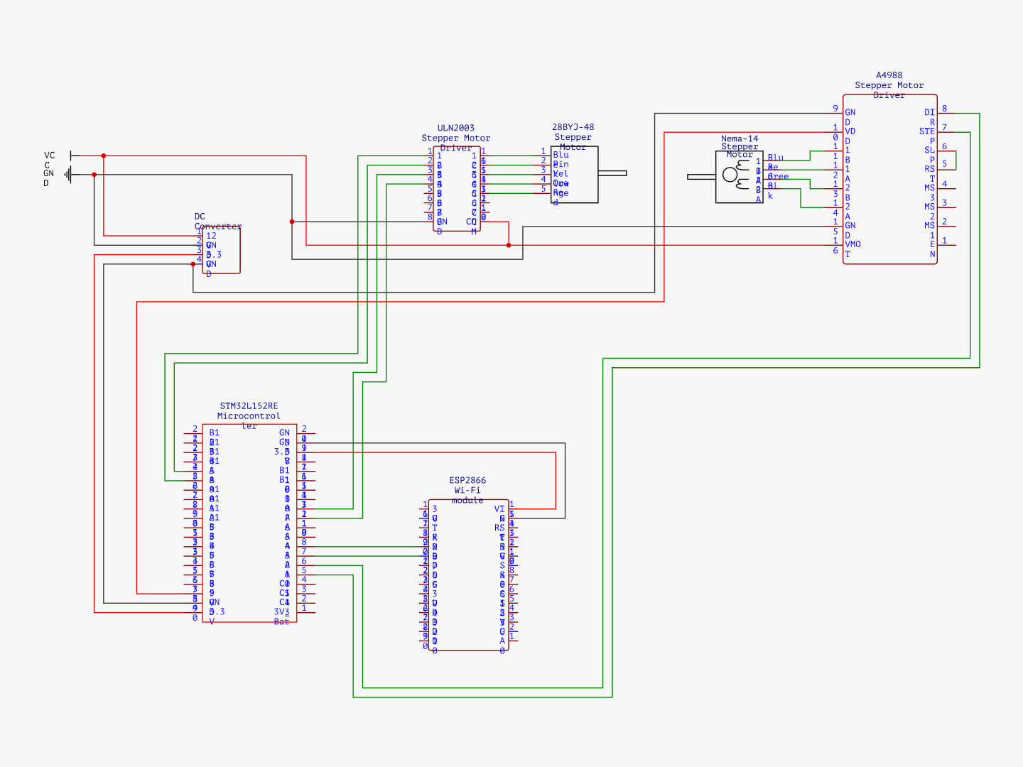 3D model and electronic system schematic