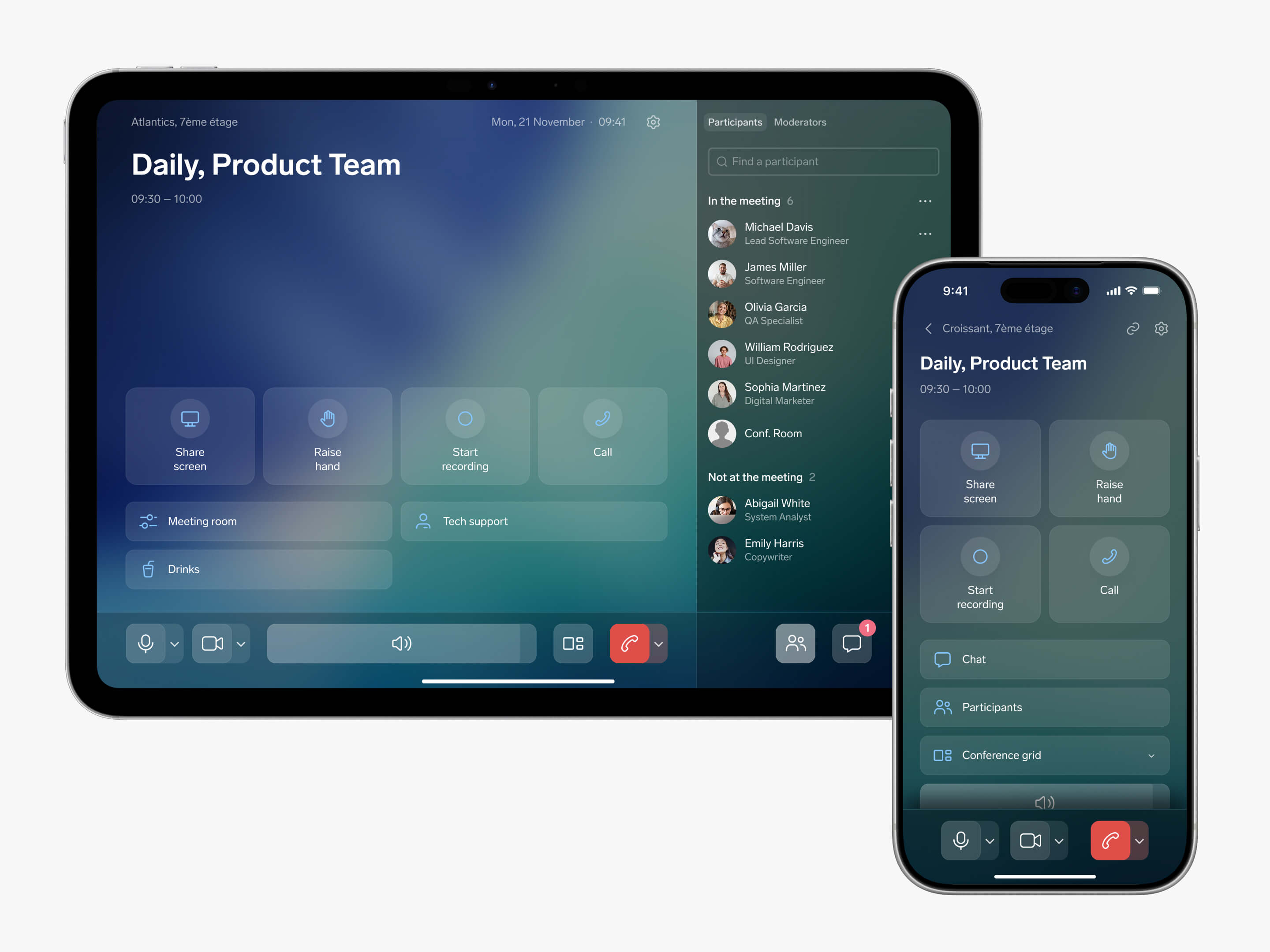 New controllers interface on tablet and phone